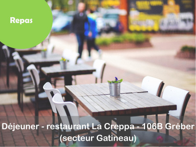 Déjeuner - Jeudi, 19 décembre - restaurant La Creppa - 106B Gréber (secteur Gatineau)