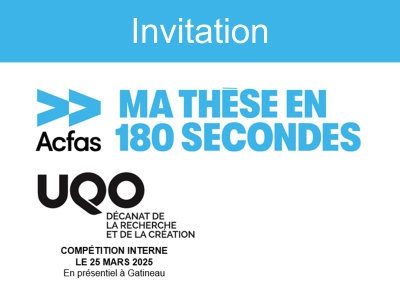 Ma thèse en 180 secondes de l'UQO