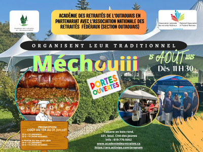 MÉCHOUI-MEMBRES ANRF SEULEMENT - INSCRIRE VOTRE NOM DANS INVITÉ ET METTRE VOTRE NUMÉRO DE COMPTE