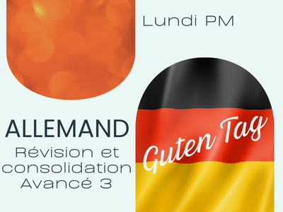 Allemand - Révision et consolidation - niveau avancé 3 (Lundi - 13 h 00)