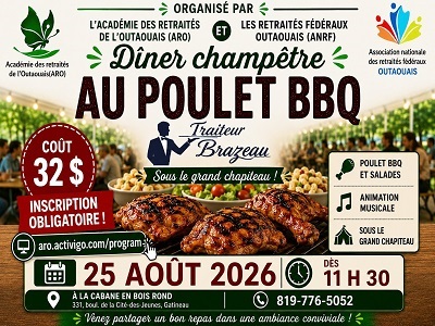 Diner champ&ecirc;tre au poulet BBQ