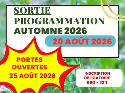 INSCRIPTIONS AUTOMNE 2026