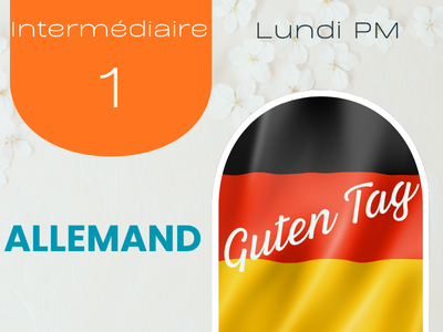 Allemand - interm&eacute;diaire 1 &lpar; Lundi&comma; 13 h&rpar;