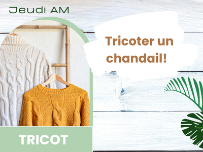 TRICOT - Tricoter un chandail&excl; &lpar;Jeudi&comma; 9 h 15&rpar;