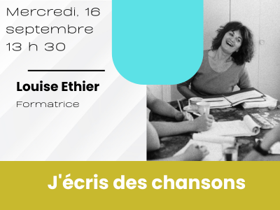 J'&eacute;cris des chansons &lpar;Mercredi&comma; 13 h&rpar;
