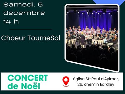 CONCERT de No&euml;l "Choeur TourneSol"
