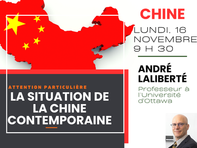 La situation de la Chine contemporaine &lpar;Lundi&comma; 9 h 30&rpar;