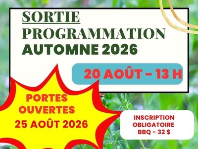 PORTES OUVERTES - 25 AO&Ucirc;T 2026